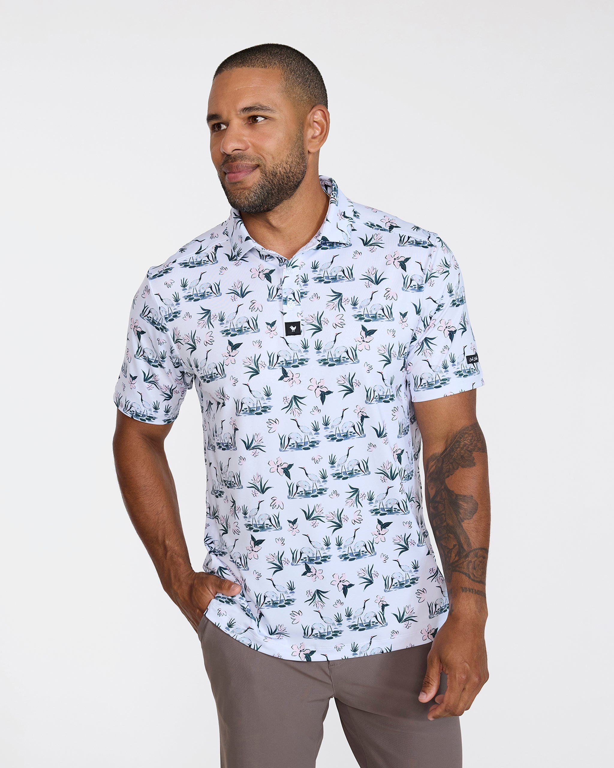 Stork Side Story-Men's Polo-Bad Birdie