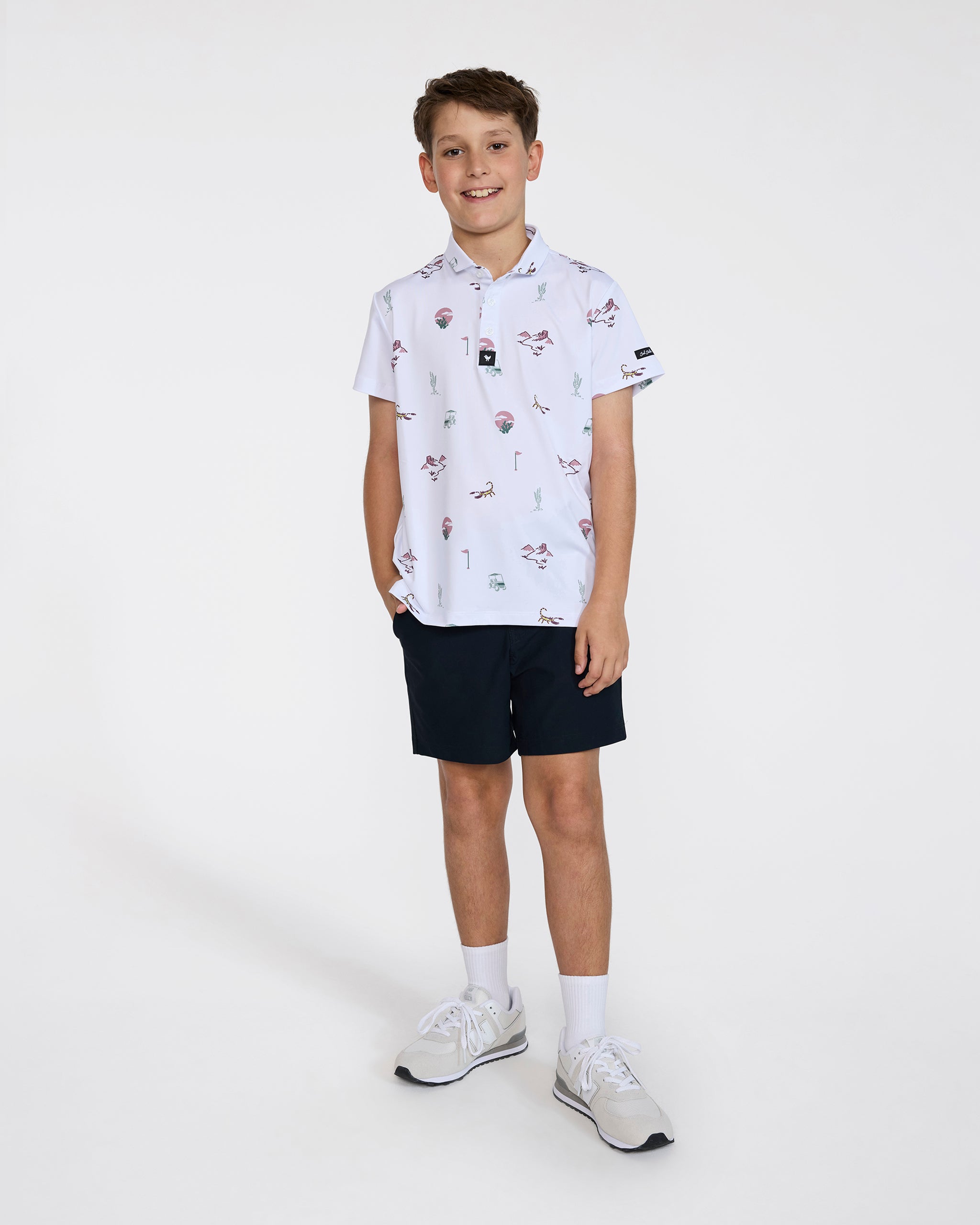 Youth Polo - Desert Baddies - Brilliant White-Polo-Bad Birdie