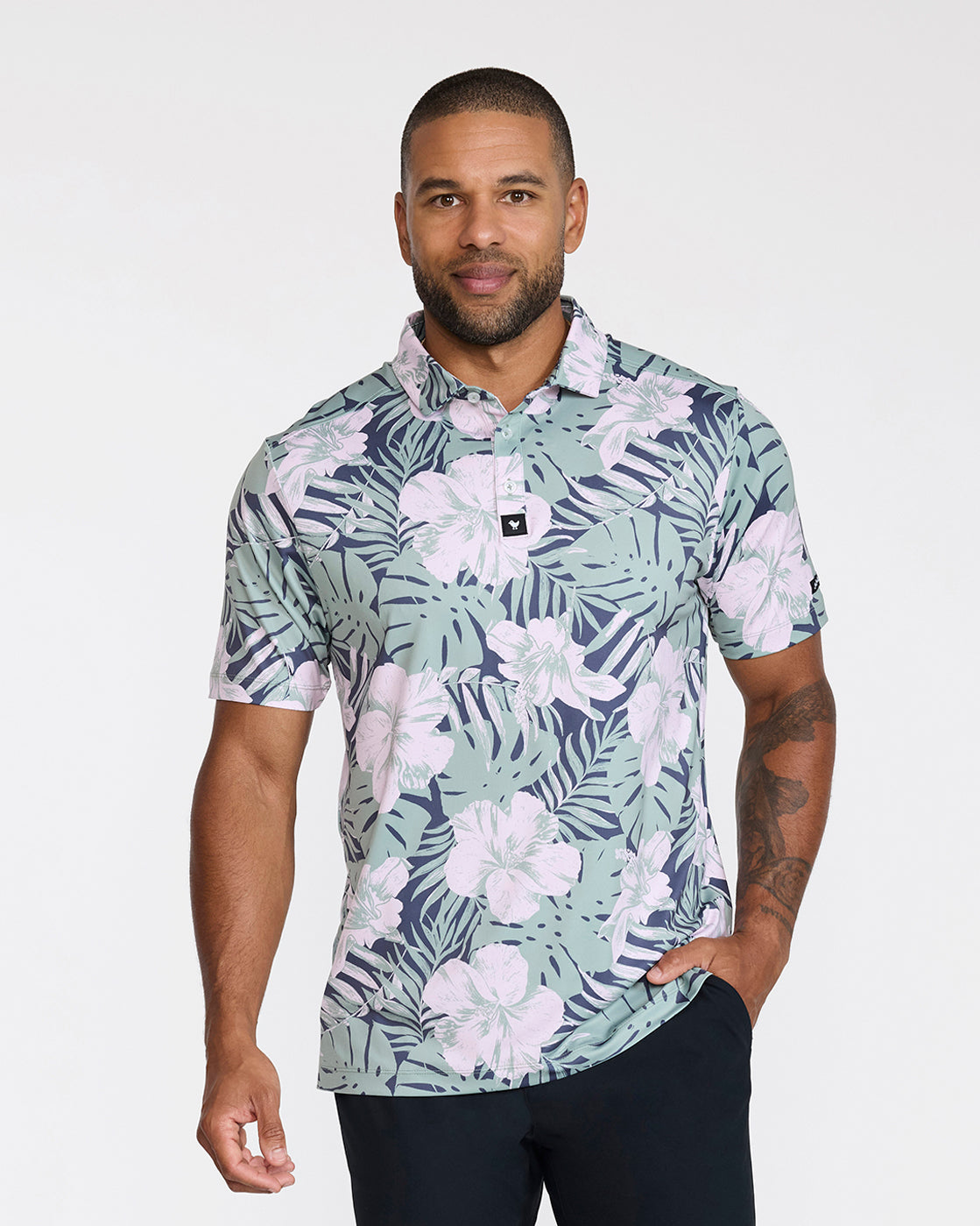 Don't Touch The Flowers-Men's Polo-Bad Birdie