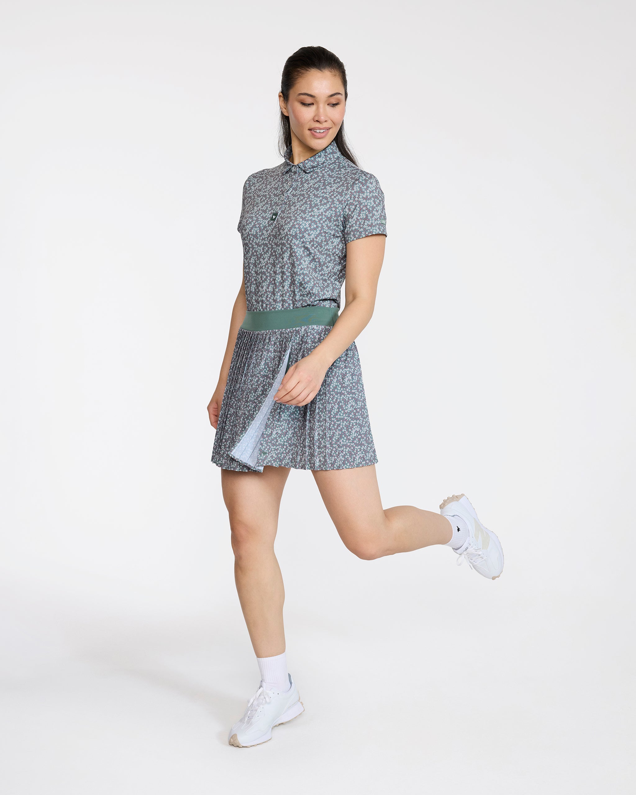 Double Down Skort - Ditsy Down - Dark Forest-Skort-Bad Birdie