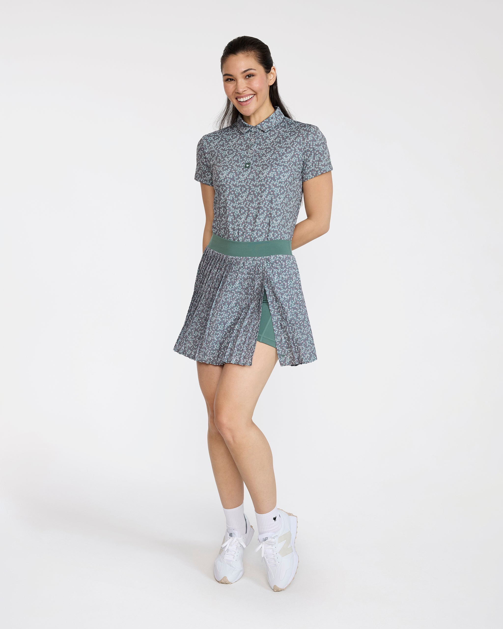 Double Down Skort - Ditsy Down - Dark Forest-Skort-Bad Birdie