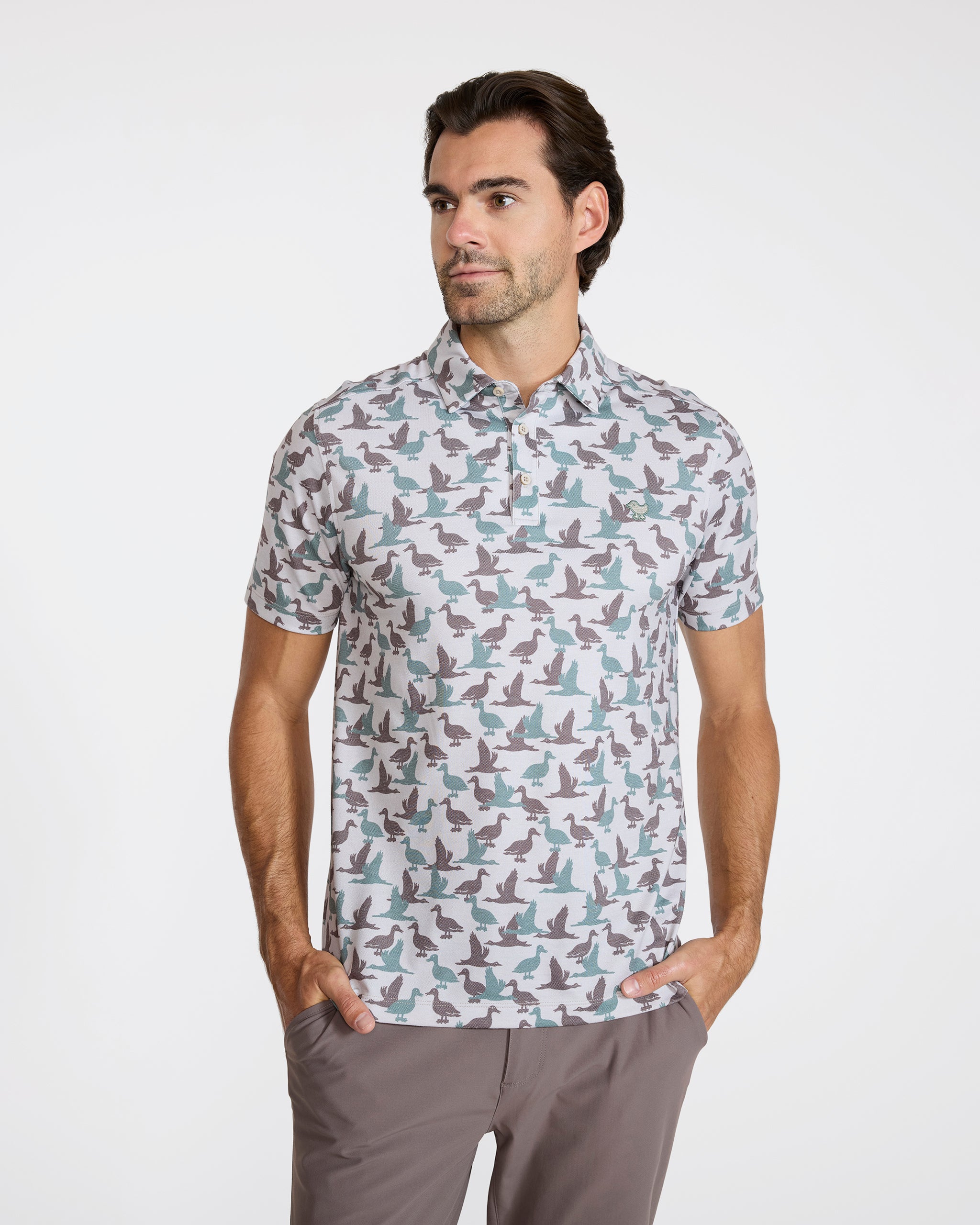 Pique Performance Polo - What The Duck-Men's Polo-Bad Birdie