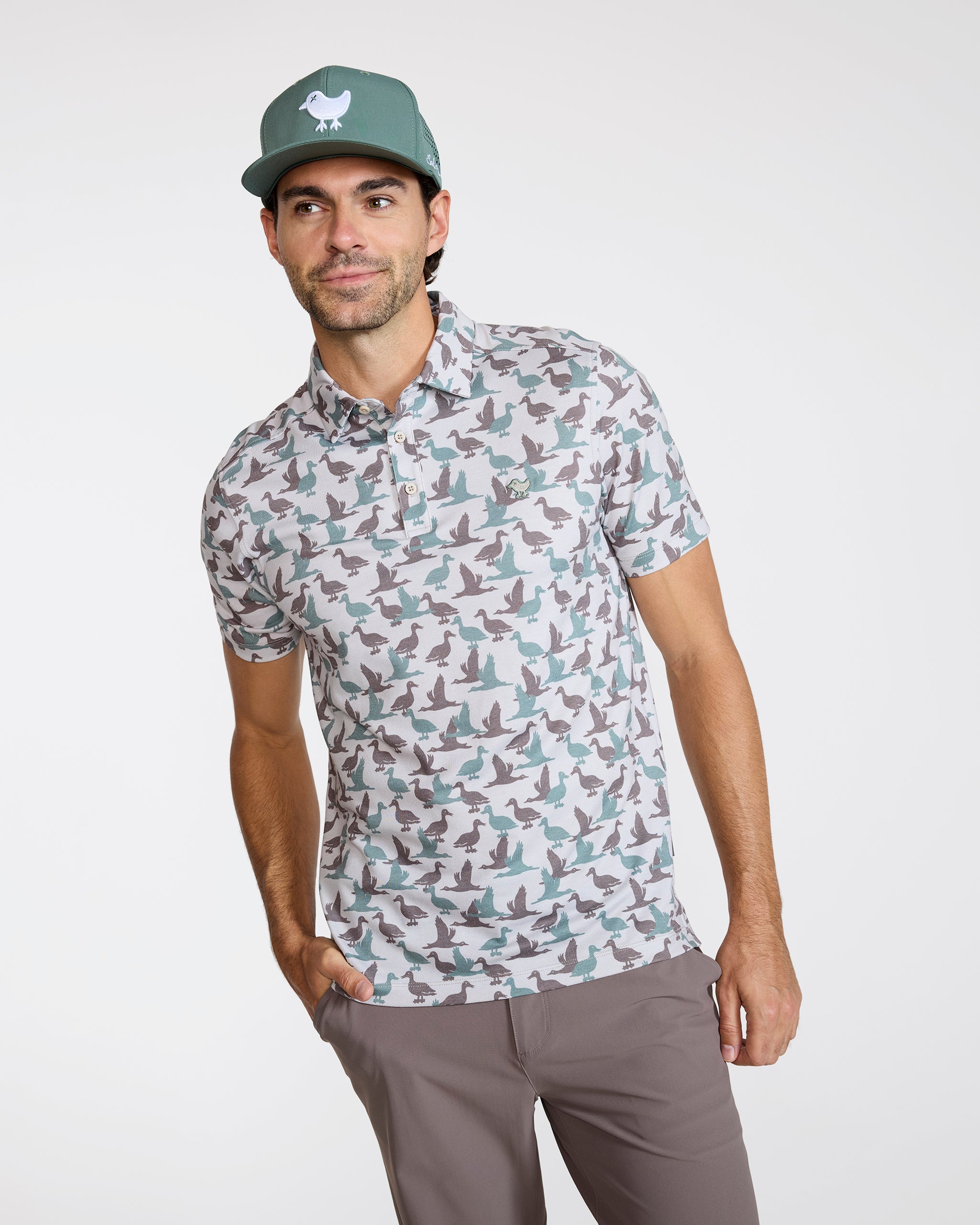 Pique Performance Polo - What The Duck-Men's Polo-Bad Birdie