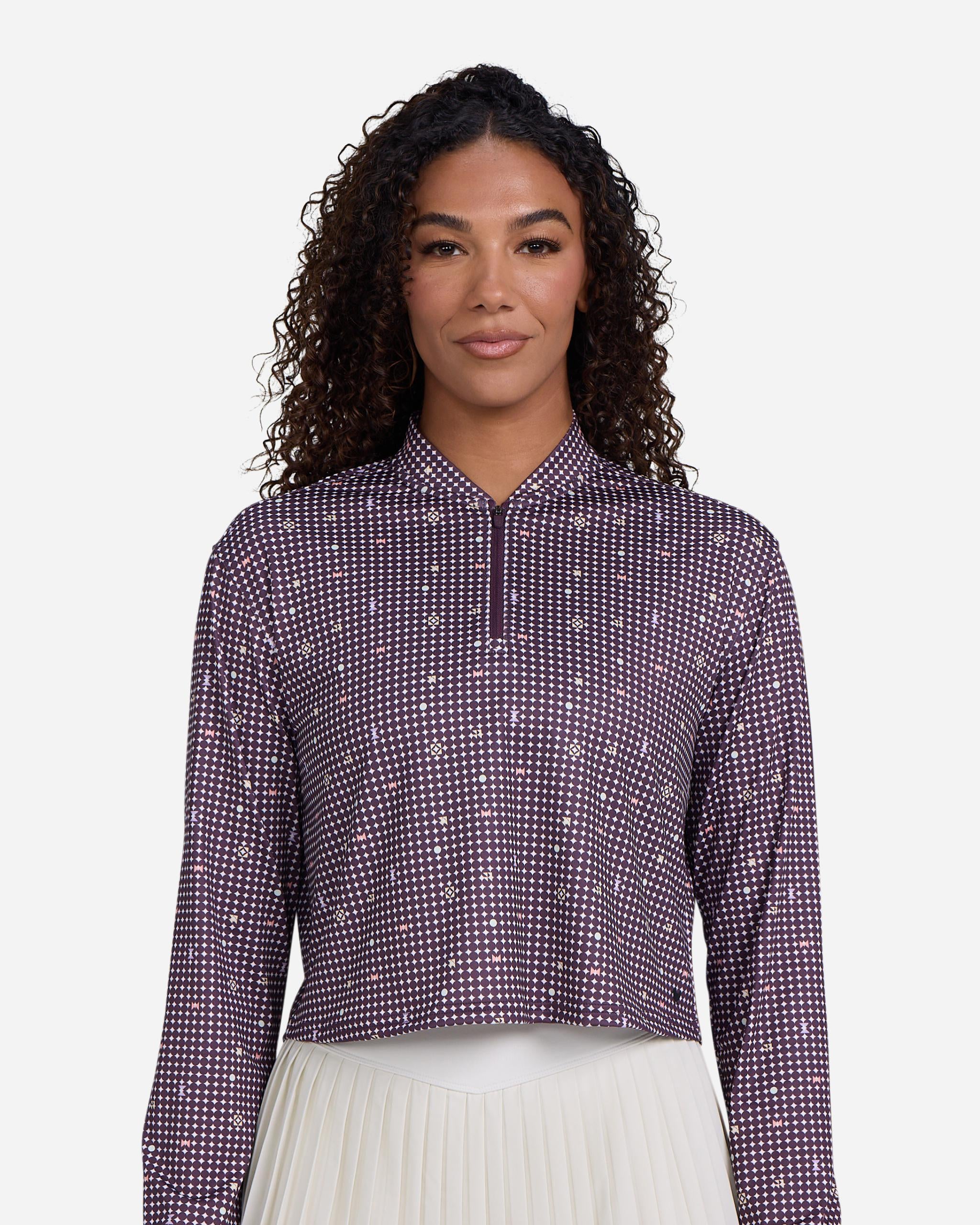 UV Quarterzip - Throwing Darts-Women's Quarterzip-Bad Birdie