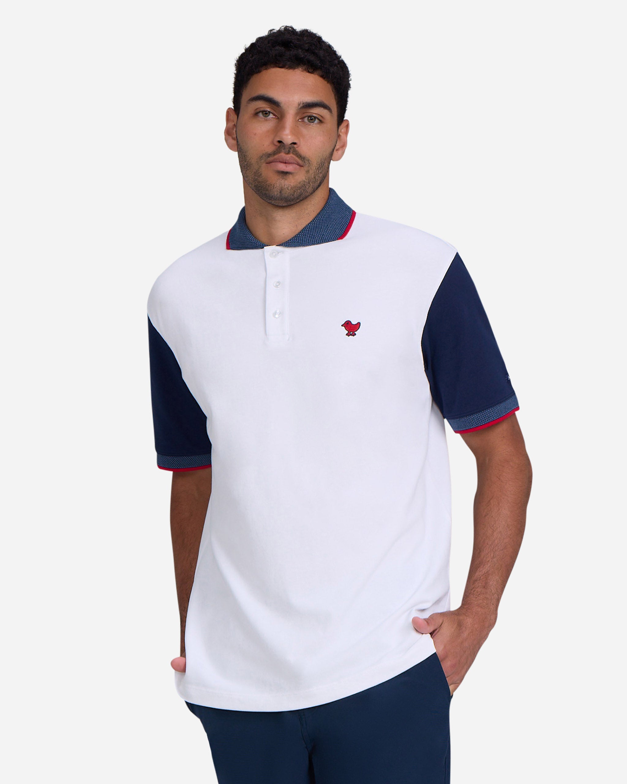 Red, White & Bad-Men's Polo-Bad Birdie