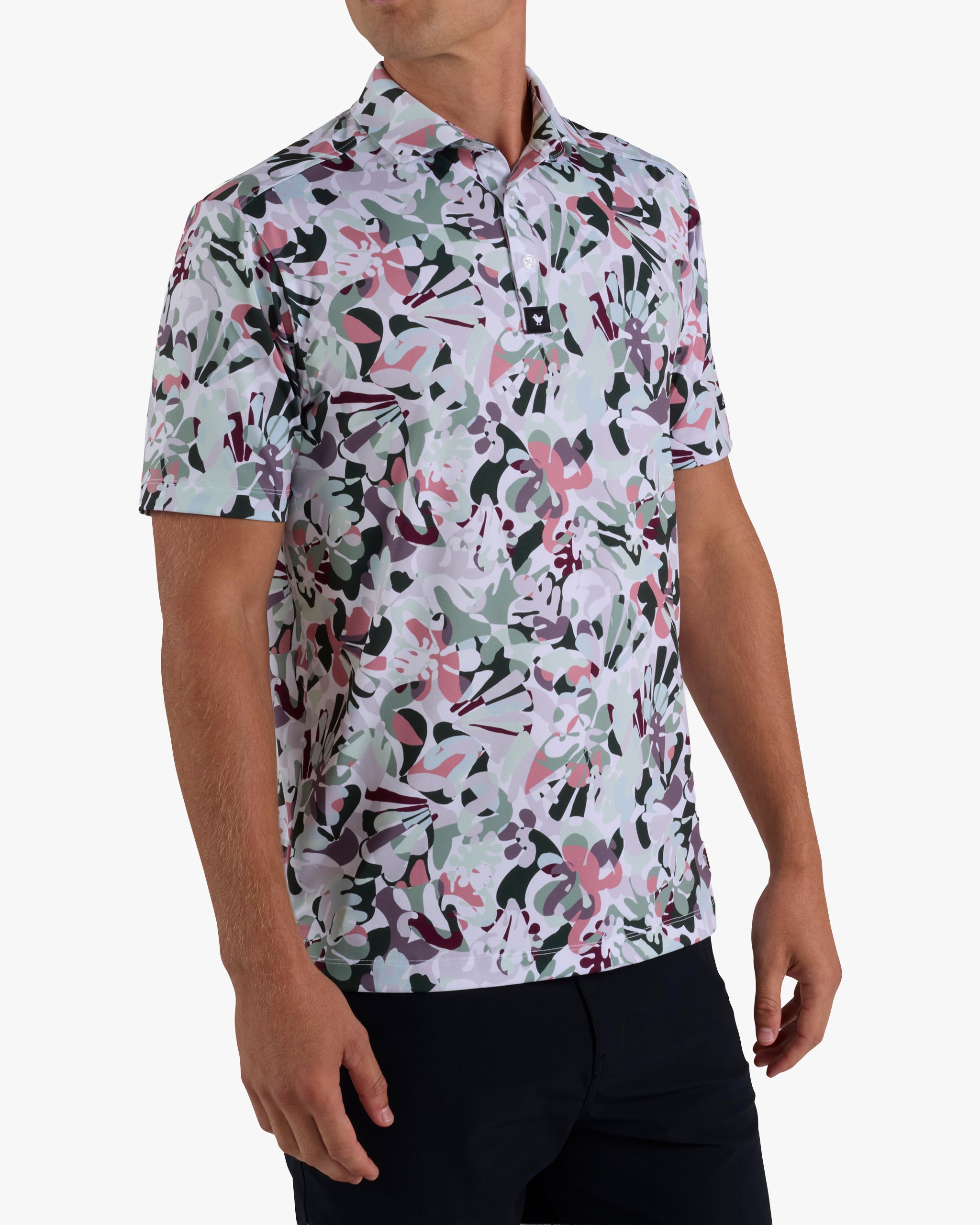 In Bloom - Pale Blue-Core Performance Polo - Bad Birdie