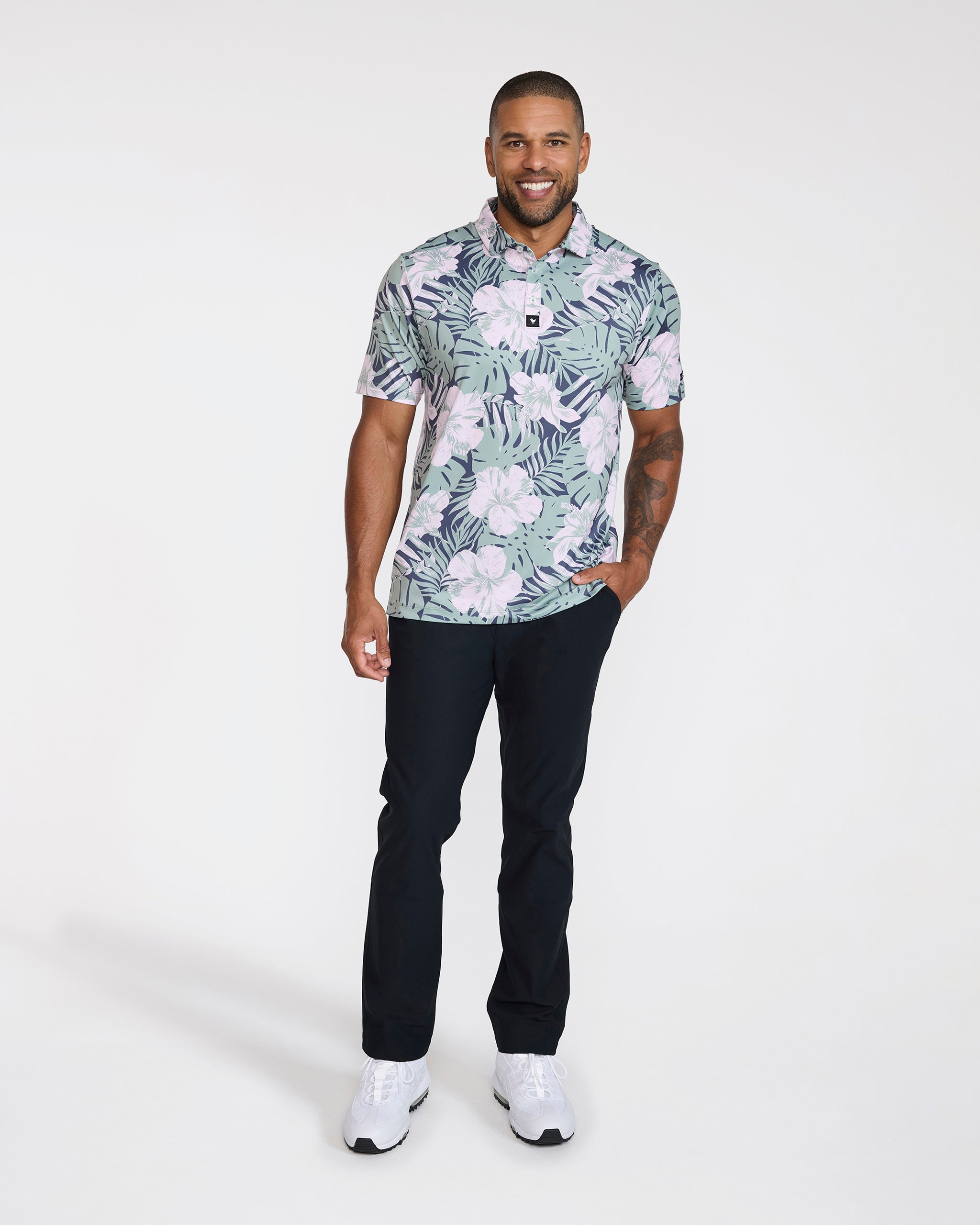 Don't Touch The Flowers-Men's Polo-Bad Birdie