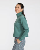 At Ease Quarterzip - Dark Forest-Women's Quarterzip-Bad Birdie