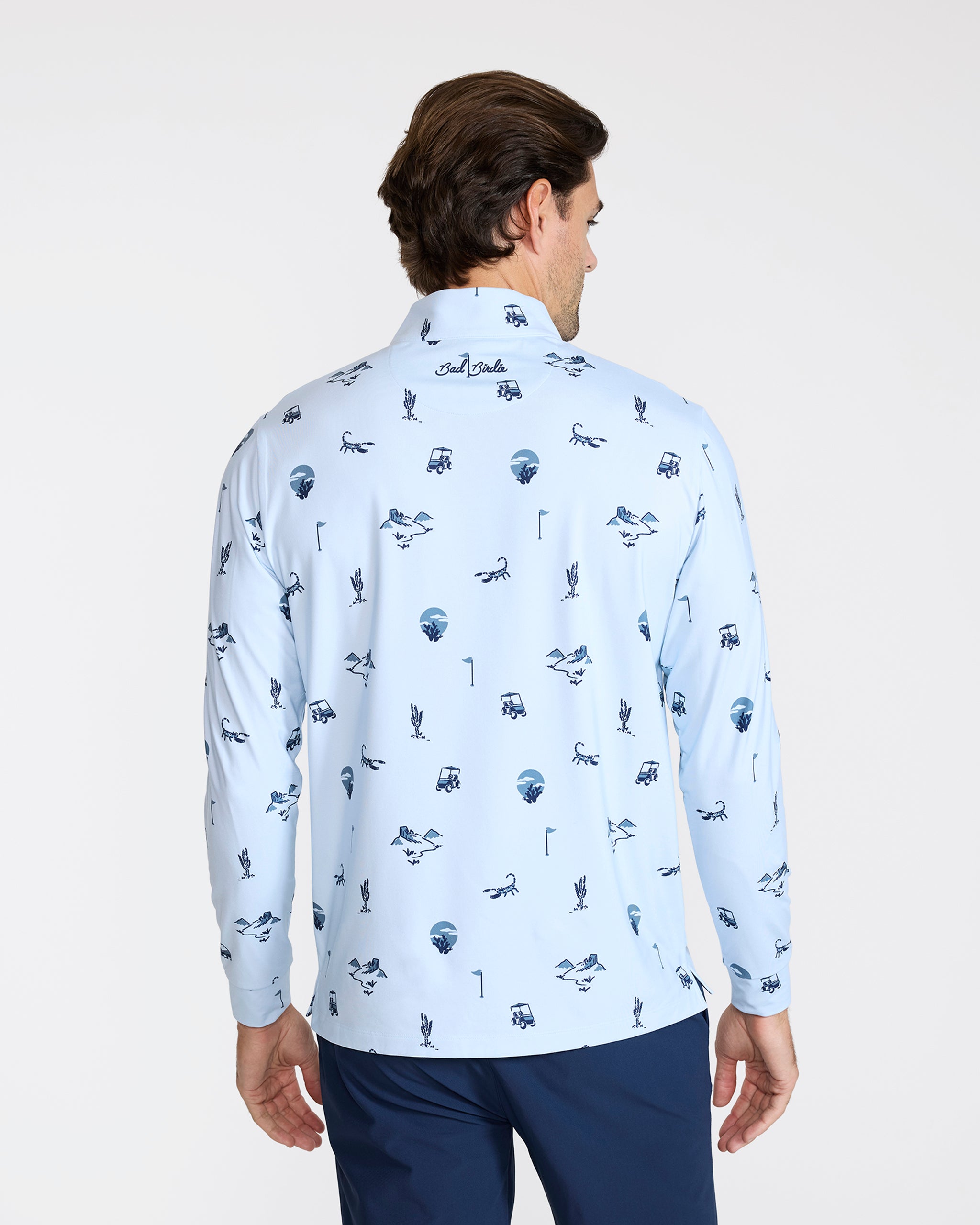Velocity Quarterzip - Desert Baddies-Men's Quarterzip-Bad Birdie