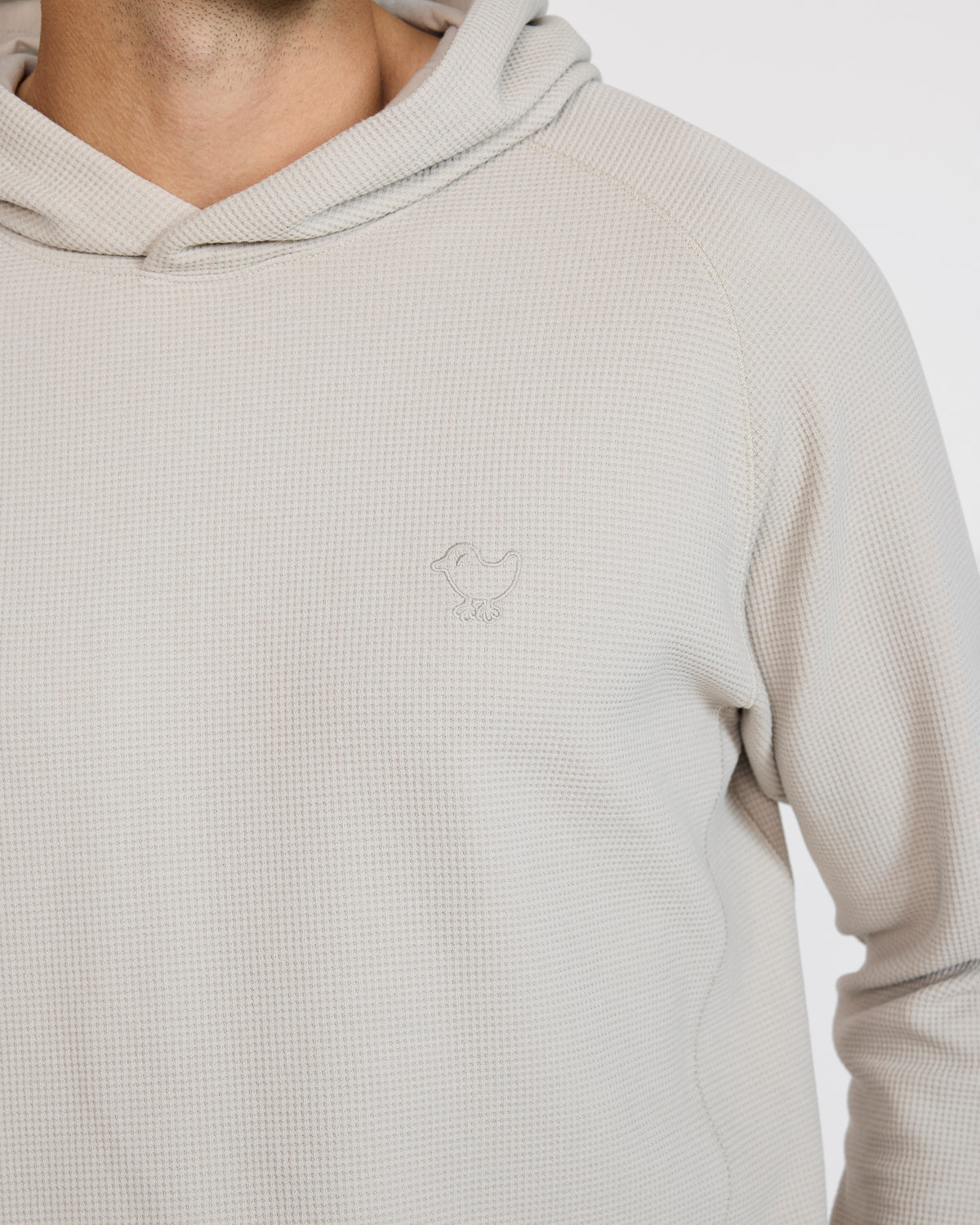 Waffle Hoodie - Dove-Hoodie-Bad Birdie