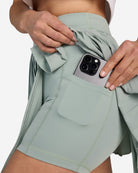 Double Down Skort 2.0 - Washed Sage-Women's Skort-Bad Birdie