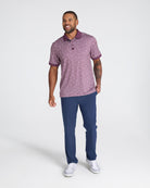 Ridge Performance Polo - Block Party - Plum Wine-Men's Polo-Bad Birdie