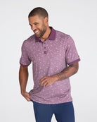 Ridge Performance Polo - Block Party - Plum Wine-Men's Polo-Bad Birdie