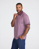 Ridge Performance Polo - Block Party - Plum Wine-Men's Polo-Bad Birdie