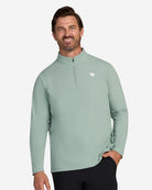 Velocity Quarterzip Open Cuff - Washed Sage-Men's Quarterzip-Bad Birdie
