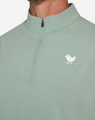 Velocity Quarterzip Open Cuff - Washed Sage-Men's Quarterzip-Bad Birdie