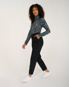 Super Duper Bloom Quarterzip-Women's Quarterzip-Bad Birdie