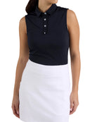 Black Sleeveless-Women's Core Performance Polo - Bad Birdie