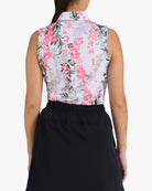 Lei'd - Brilliant White Sleeveless-Women's Core Performance Polo - Bad Birdie