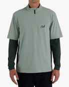 Mechanism Quarterzip - Washed Sage-Mechanism Quarterzip - Bad Birdie