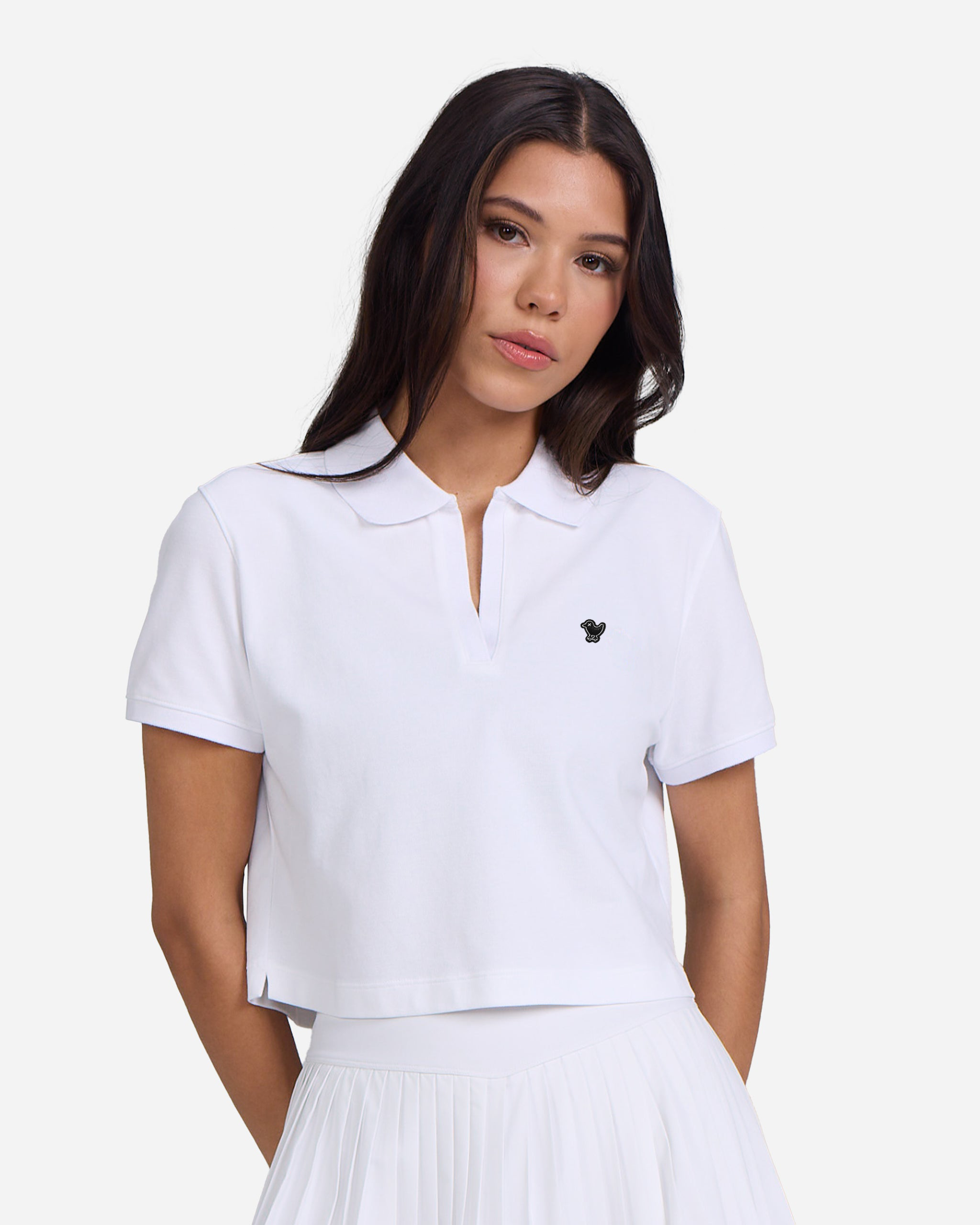 Pique Performance - Brilliant White-Women's Pique Performance Polo - Bad Birdie